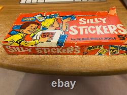 1965 Topps Silly Stickers Empty Display Box Quite Rare Read Description