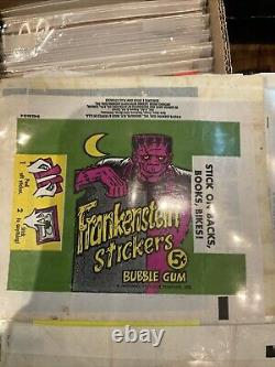 1966 TOPPS FRANKENSTEIN STICKERS 5 cents WRAPPER BEAUTIFUL