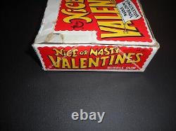 1970 NICE OR NASTY VALENTINES STICKERS 5cent DISPLAY BOX TOPPS