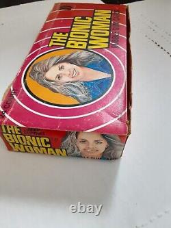 1976 BIONIC WOMAN STICKERS WAX Display BOX (17 CARD PACKS) DONRUSS Nice Box vtg