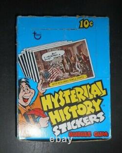 1976 Hysterical History Stickers Full Wax Box (36 Card Packs) Topps