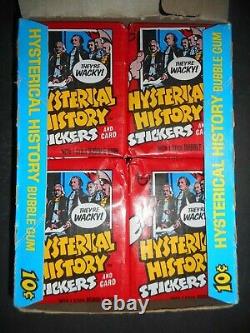 1976 Hysterical History Stickers Full Wax Box (36 Card Packs) Topps