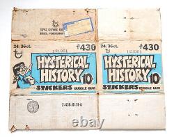 1976 Topps Hysterical History Stickers Empty Wax Box Case #430