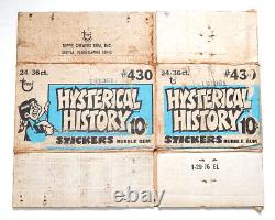 1976 Topps Hysterical History Stickers Empty Wax Box Case #430