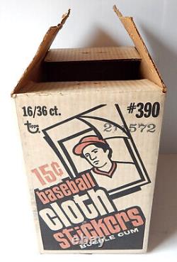 1977 Topps Baseball Cloth Stickers Empty Wax Box Case #390
