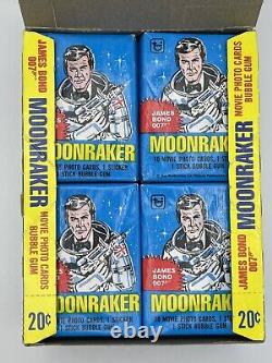 1979 Topps James Bond 007 Moonraker Cards Stickers 36 Sealed Wax Packs Full Box