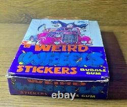 1980 Topps Weird Wheels Stickers Trading Cards Wax Box