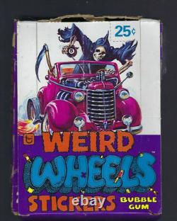 1980 Topps Weird Wheels Stickers Trading Cards Wax Box 36 sealed packs