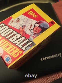 1981 Topps Football Album Stickers Box 100 Packs. Super Clean Well Preserved
