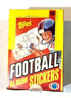 1981 Topps Football Sticker Card Box w 100 Packs & 400 Stickers