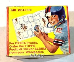 1981 Topps Football Sticker Card Box w 100 Packs & 400 Stickers