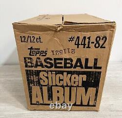 1982 Topps Baseball Sticker Album Sealed Full Case 12 Boxes Of 12 Books L4