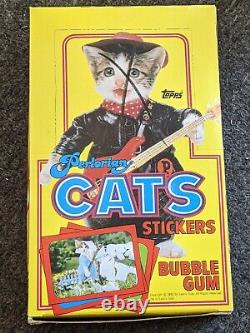 1983 topps perlorian cats Stickers box. Fresh from sealed case. Minor X-out