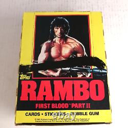 1985 Topps Rambo First Blood Part II Movie Trading Cards, Full Box, Sealed Packs