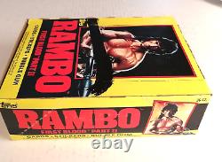 1985 Topps Rambo First Blood Part II Movie Trading Cards, Full Box, Sealed Packs
