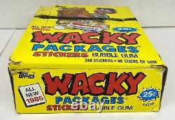 1985 Topps Wacky Packages Stickers Wax Pack Box Topps FULL 48CT