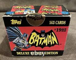 1989 Topps Batman 1966 Deluxe Reissue Edition Sealed Sticker Box 143 Card Set