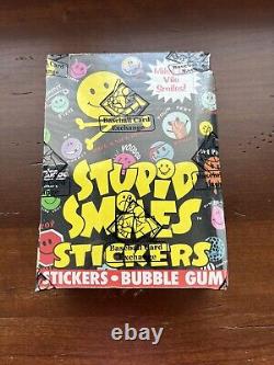 1989 Topps Stupid Smiles Unopened Stickers Box BBCE Authenticated Free Shipping
