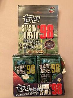 1998 Topps Football Season Opener Box 24 Packs With Retail Stickers SEE PHOTOS