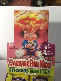 1 Full Box Vintage GARBAGE PAIL KIDS 4th Series Wax Packs Stickers/gum Unopened