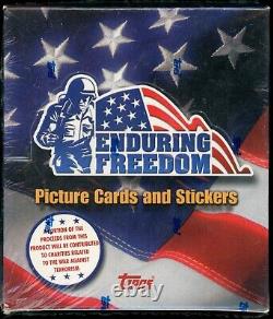 2001 Topps Enduring Freedom Cards and Stickers Factory Sealed Wax Box 24 Packs