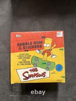 2002 Topps The Simpsons Box Trading Cards Stickers Unopened 24 Packs Sealed Nos