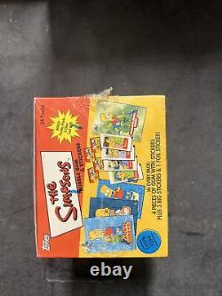 2002 Topps The Simpsons Box Trading Cards Stickers Unopened 24 Packs Sealed Nos