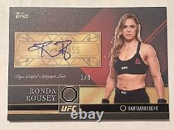 2016 Topps Top Of The Class Ufc Ronda Rousey Red Autograph 3/8 Auto