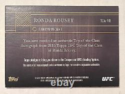 2016 Topps Top Of The Class Ufc Ronda Rousey Red Autograph 3/8 Auto