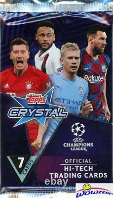 2019/20 Topps Champions League CRYSTAL 24 Pack HOBBY Box-168 Cards-HAALAND RC YR