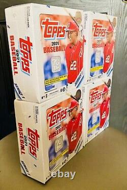 2021 Topps Series 1 Mega Box Royal Blue Parallels (LOT OF 4) Factory Sealed