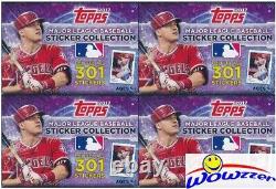 (4)2017 Topps Baseball Stickers MASSIVE Factory Sealed 50 Pack Box-1,600 Sticker