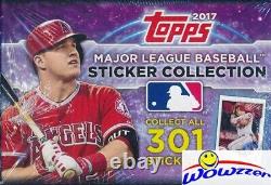 (4)2017 Topps Baseball Stickers MASSIVE Factory Sealed 50 Pack Box-1,600 Sticker