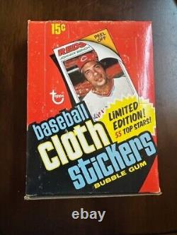 6-1977 Topps Baseball Cloth Stickers Wax Packs With Original Box Included