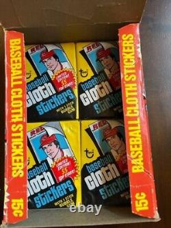 6-1977 Topps Baseball Cloth Stickers Wax Packs With Original Box Included