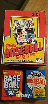6 1983 Topps Baseball Wax Packs? 6 1983 Fleer Baseball Wax Packs & Box