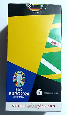 BOX UEFA EURO CUP GERMANY 2024 Topps Sticker 50 Sealed Packs KYLIAN MBAPPE