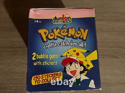 Display Box 24 Pack Sticker Dunkin Boomer Bubble Gum Blue Pokemon Topps 2000