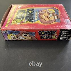 Donkey Kong cards & stickers trading card box 36 packs Topps 1982 Vintage UNOPEN