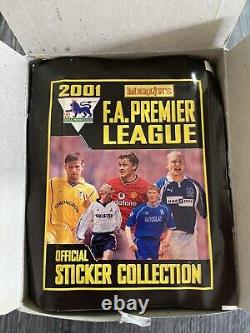 Merlin's F. A. Premier League 2001 Official Sticker Collection Box Of 50 Packets