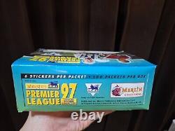 Merlin's Premier League Sticker 1997 Box (100 Seal Packs) in box