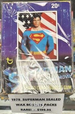 Super Rare Original 1978 Superman Sealed Topps Wax Box 36 Pack Photo Card & Gum