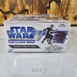 TOPPS Star Wars The Clone Wars Sticker Card Box Set 24 Packs 2008 RARE SEALED