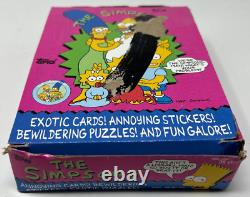 Topps 1990 The Simpsons Glossy Cards Stickers 36 New Sealed Packs Boxed
