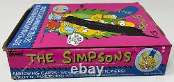 Topps 1990 The Simpsons Glossy Cards Stickers 36 New Sealed Packs Boxed + Poster