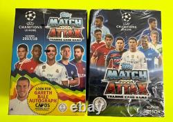 Topps Champions League 2015/16 & 2017/18 2 Boxes 100 Pack Look for Messi Ronaldo