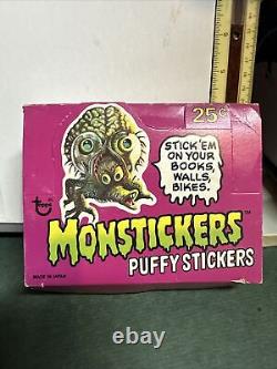 Topps Monstickers Puffy Stickers 1979 36 Sealed Packs With Extremely Rare Box