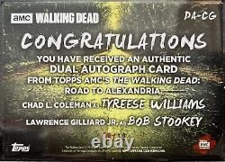Topps Walking Dead Road To Alexandria Tyreese/Bob Stookey Dual Auto Sepia #09/10