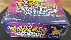 ULTRA RARE SEALED 1999 Topps Nintendo Pokemon Lollipops Box 72 Count + Stickers