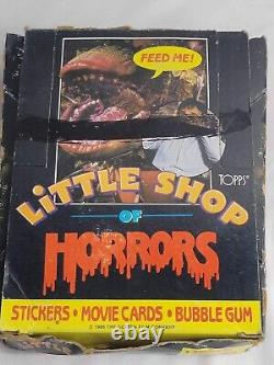 VINTAGE 1986 LITTLE SHOP of HORRORS- TOPPS Trading Cards Box of 36 Sealed Packs